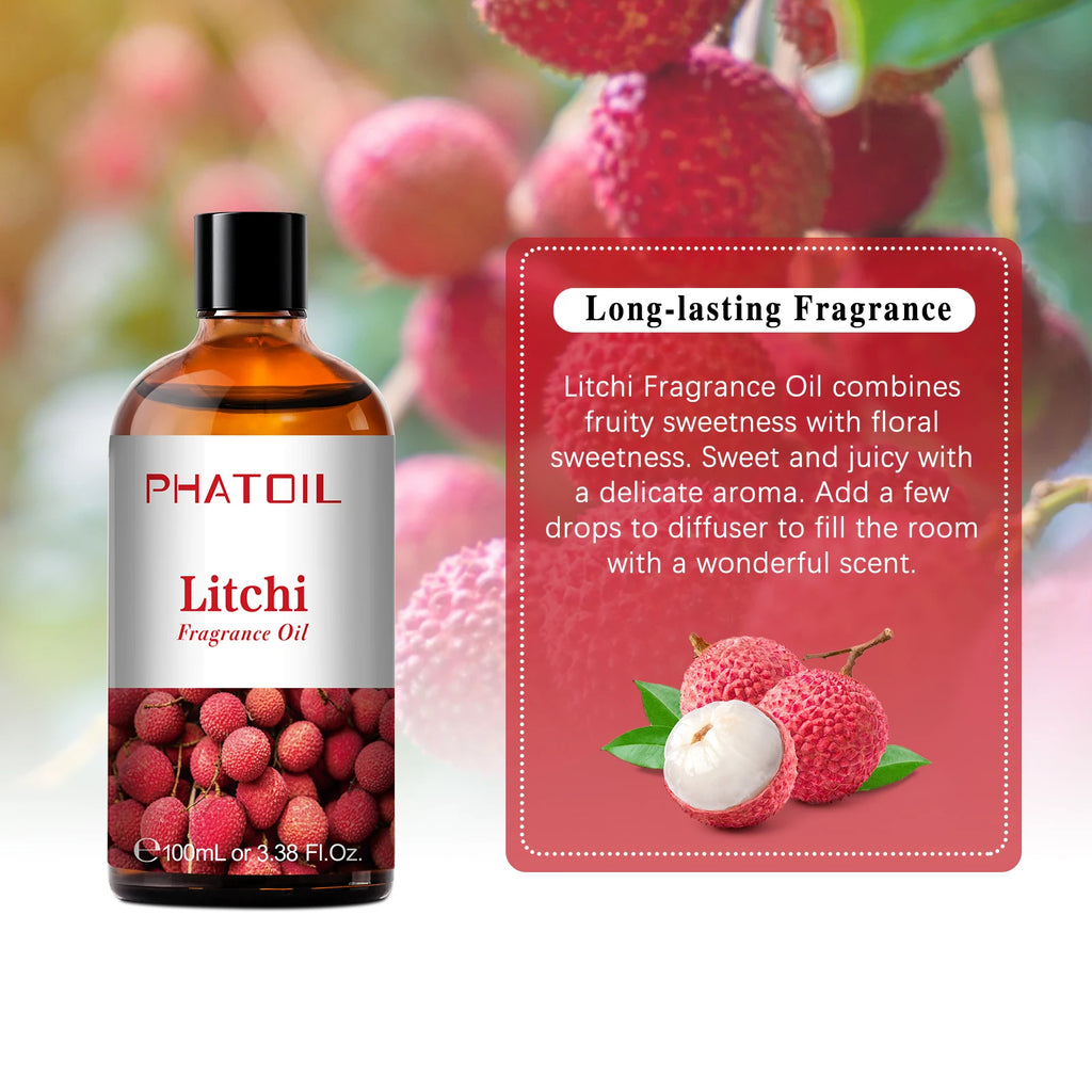 PHATOIL Fruit Fragrance Oils Coconut & Vanilla Lime Mango Strawberry Banana 100ml Aromatherapy Fragrance Oils For Diffuser