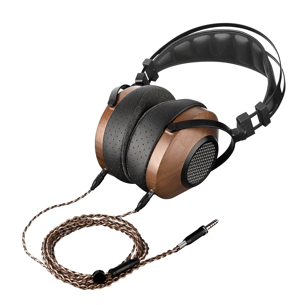SIVGA SV023 Open Back Headphones | Walnut Wood 50mm Studio Monitor Drivers Tidesmit