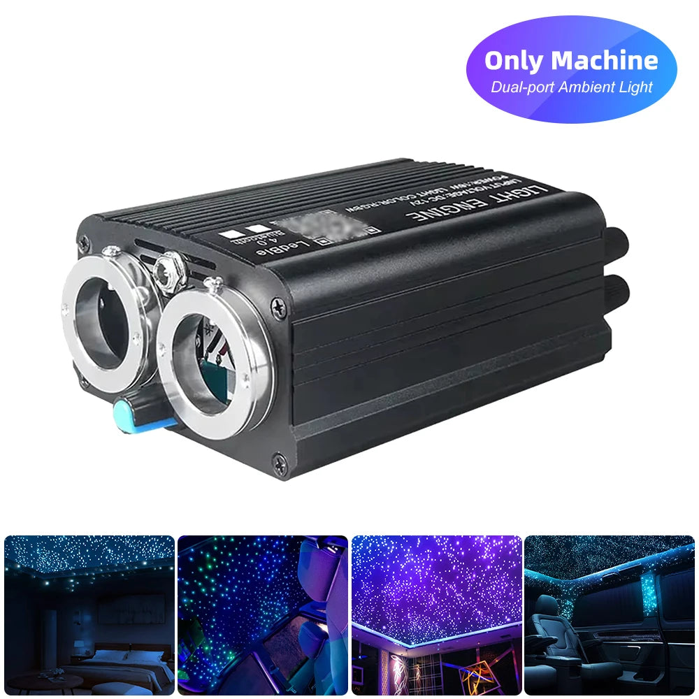 Fiber Optic Car Starry Sky Light Kit | RGB Music Control System Only machine B Cigarette Lighter Tidesmit