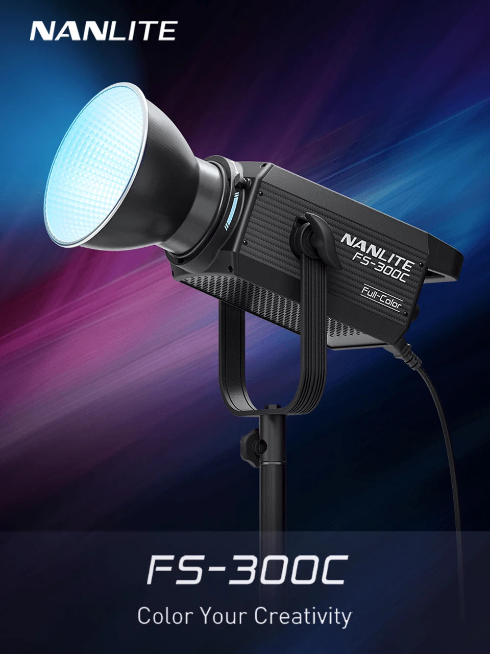 Nanlite FS-300C RGB LED Video Light 300W - Full Color Studio Lighting Tidesmit