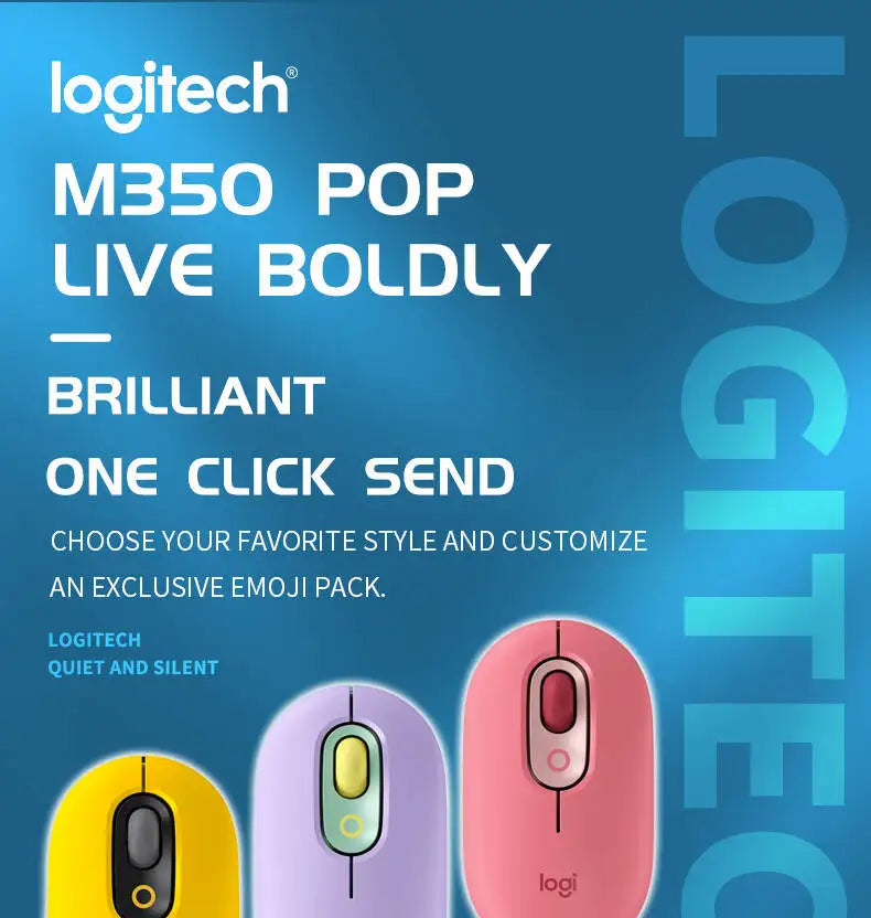 Logitech M350 POP Professional Office Mouse, M750/M650/MX Anywhere 3S/G304 Gaming Mouse, Available in Various Styles and Colors