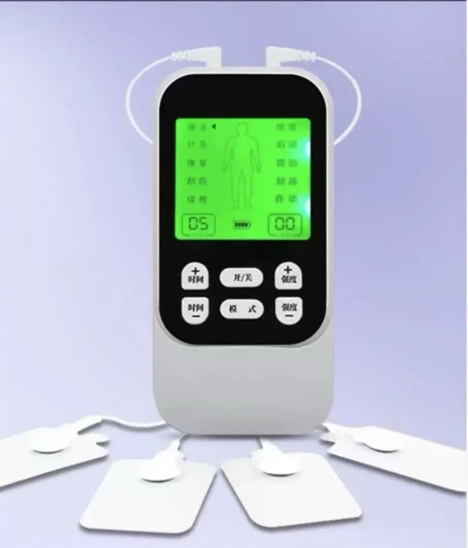 Electric Pulse Muscle Stimulator - 10 Mode EMS Device for Muscle Relief Massage Chairs WHITE Tidesmit