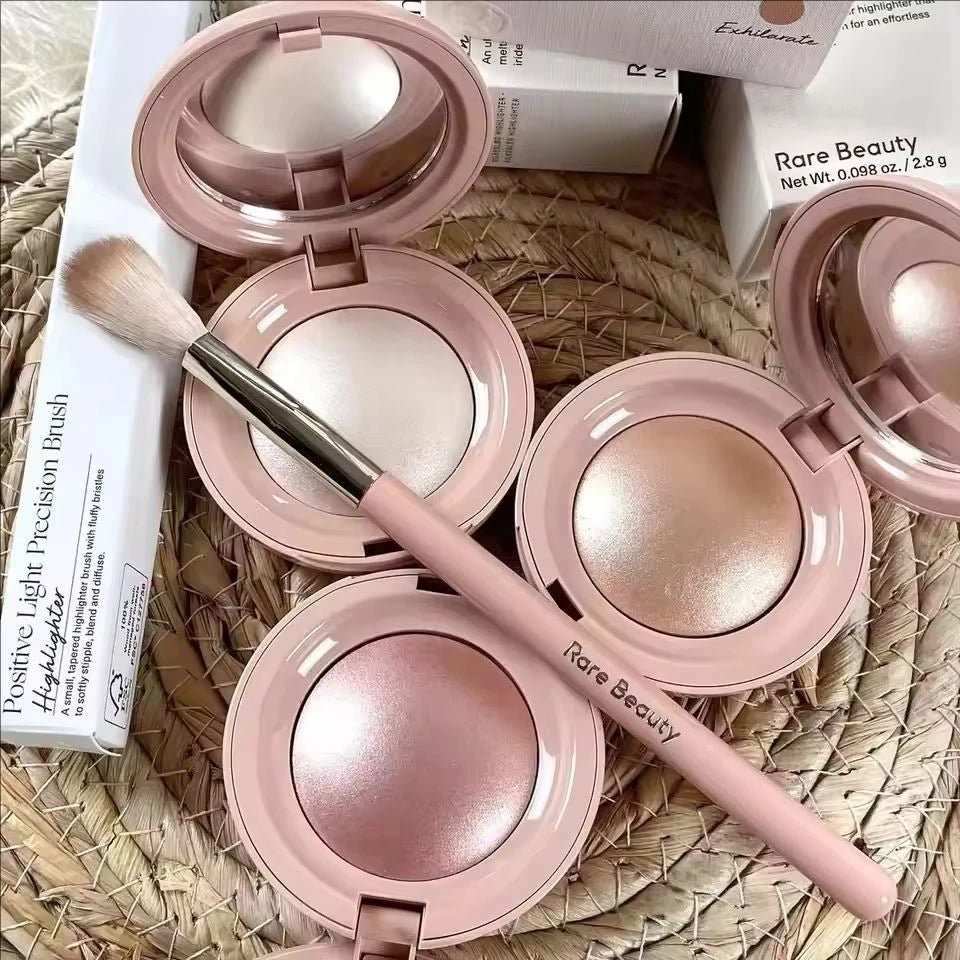 Tidesmit Rare Beauty style liquid highlighter and soft pinch blush set for radiant face makeup glow texture detail