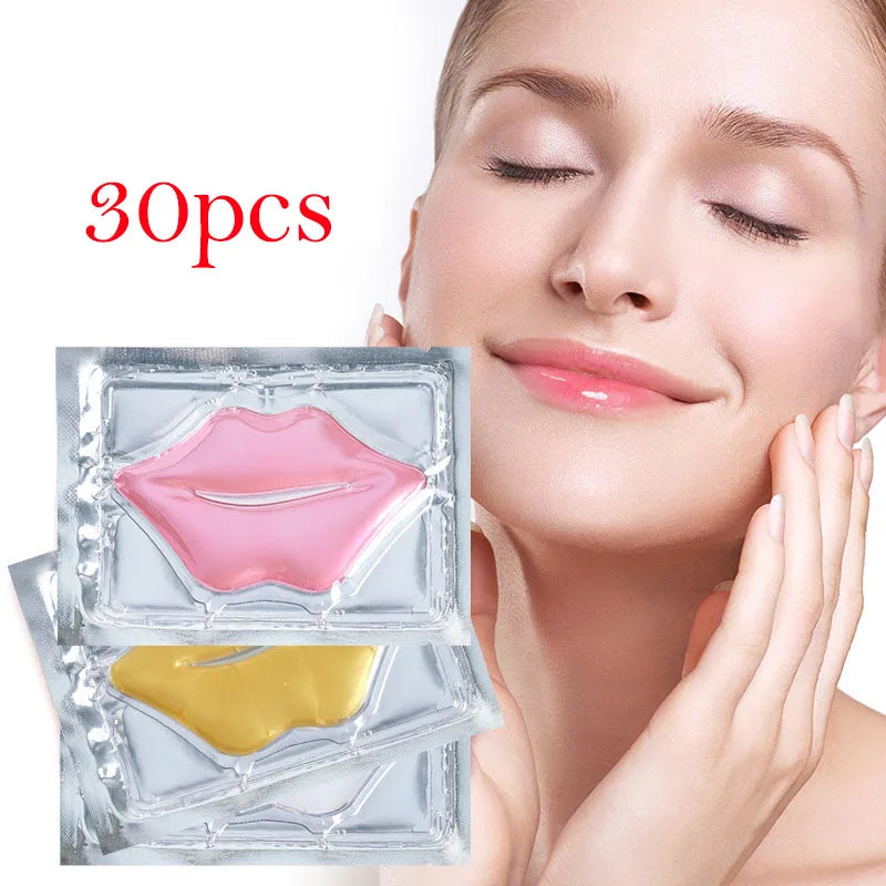 Crystal Collagen Lip Mask - 30 Pack Intensive Moisturizing Lip Treatment Lip Care Tidesmit