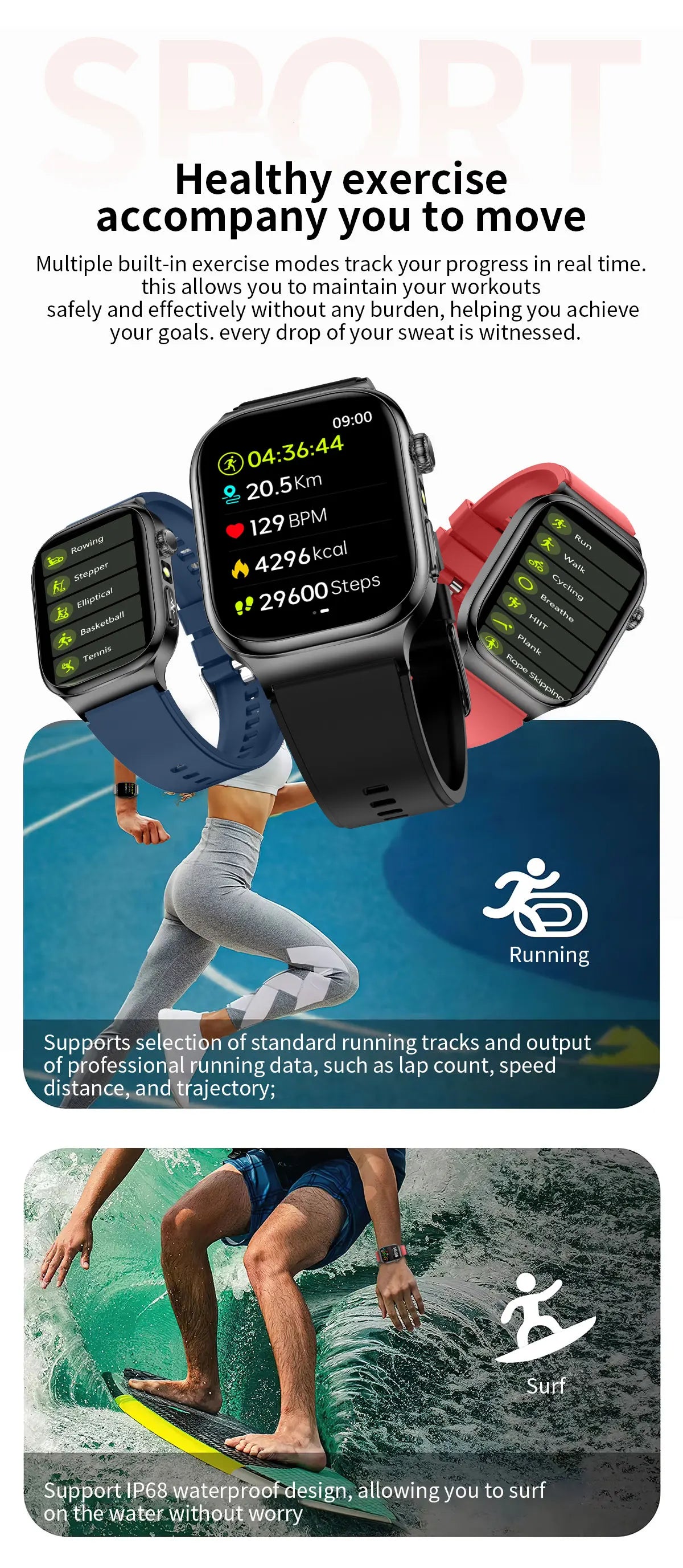 2026 New Hospital Level Health Smart Watch Body Fat ECG Blood oxygen BP Health AMOLED Screen HD Call Sport Smart Watches For Man