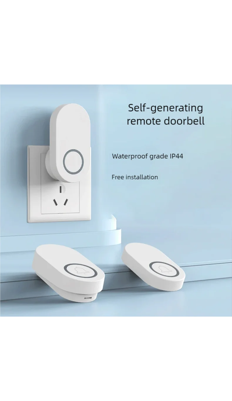 Self-Pow remote control doorbell AB door household waterproof long-distance intelligent electronic wireless doorbell