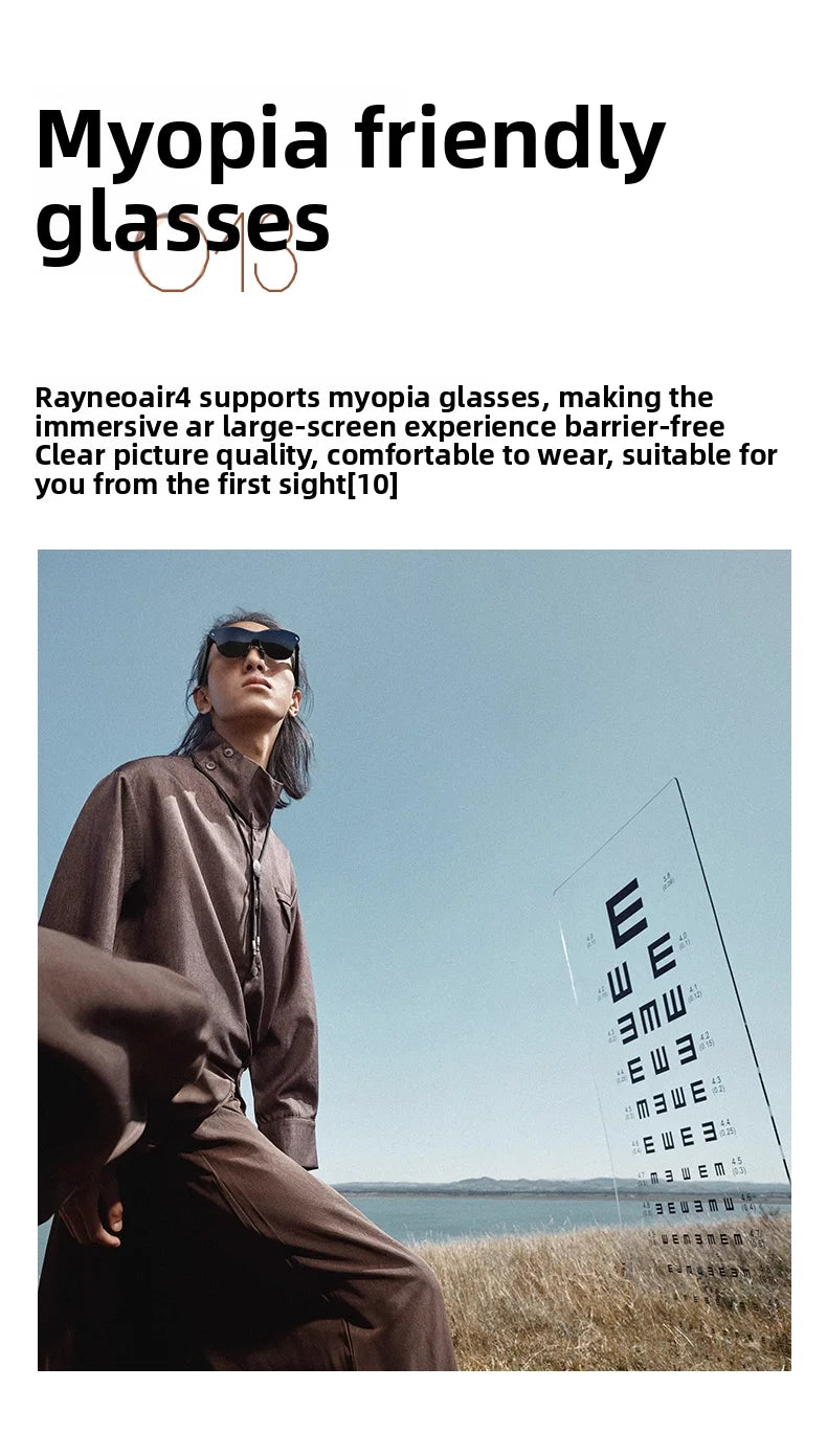 RayNeo Air 4 Pro Smart Glasses | Macro-OLED 3D Augmented Reality Display Tidesmit