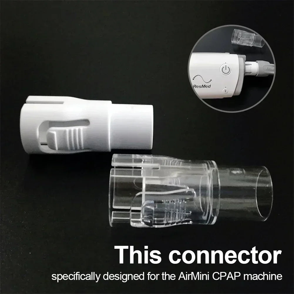 1Pc For ResMed AirMini CPAP Hose Connector White/Transparent Tube Port to Nasal Masks CPAP Machine Accessories