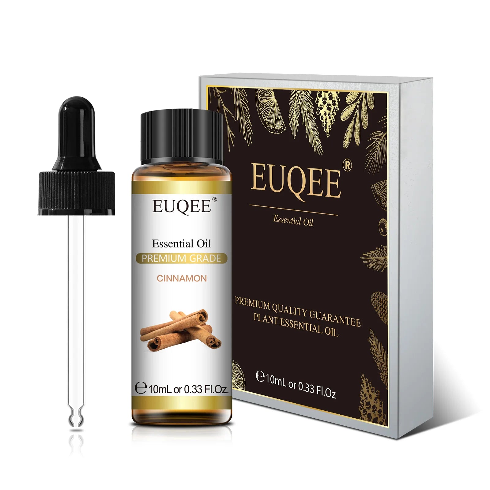 EUQEE 10ml Pure Essential Oil For Aromatherapy Diffuser-Jasmine Eucalyptus Frankincense Cinnamon Lavender Aroma Essential Oils