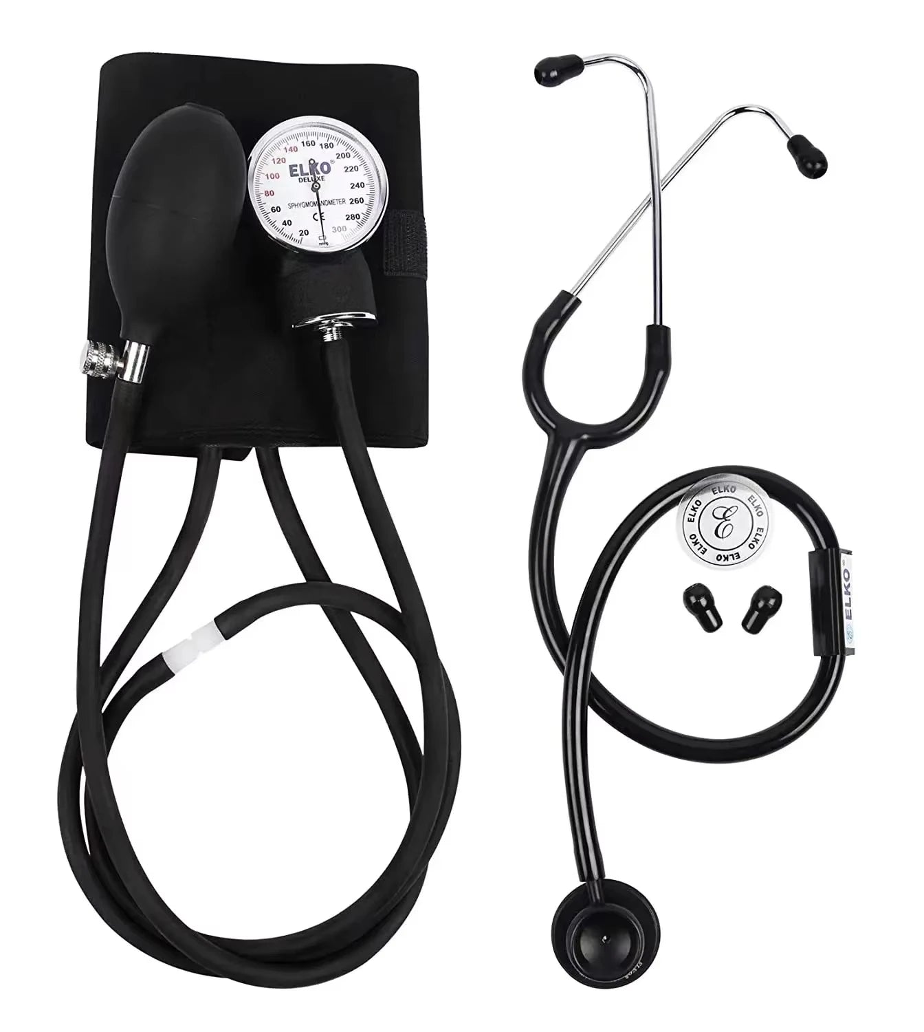 JUSTLANG Medical Manual Blood Pressure Monitor BP Cuff Upper Arm Aneroid Sphygmomanometer Tonometer Meter Tester Device