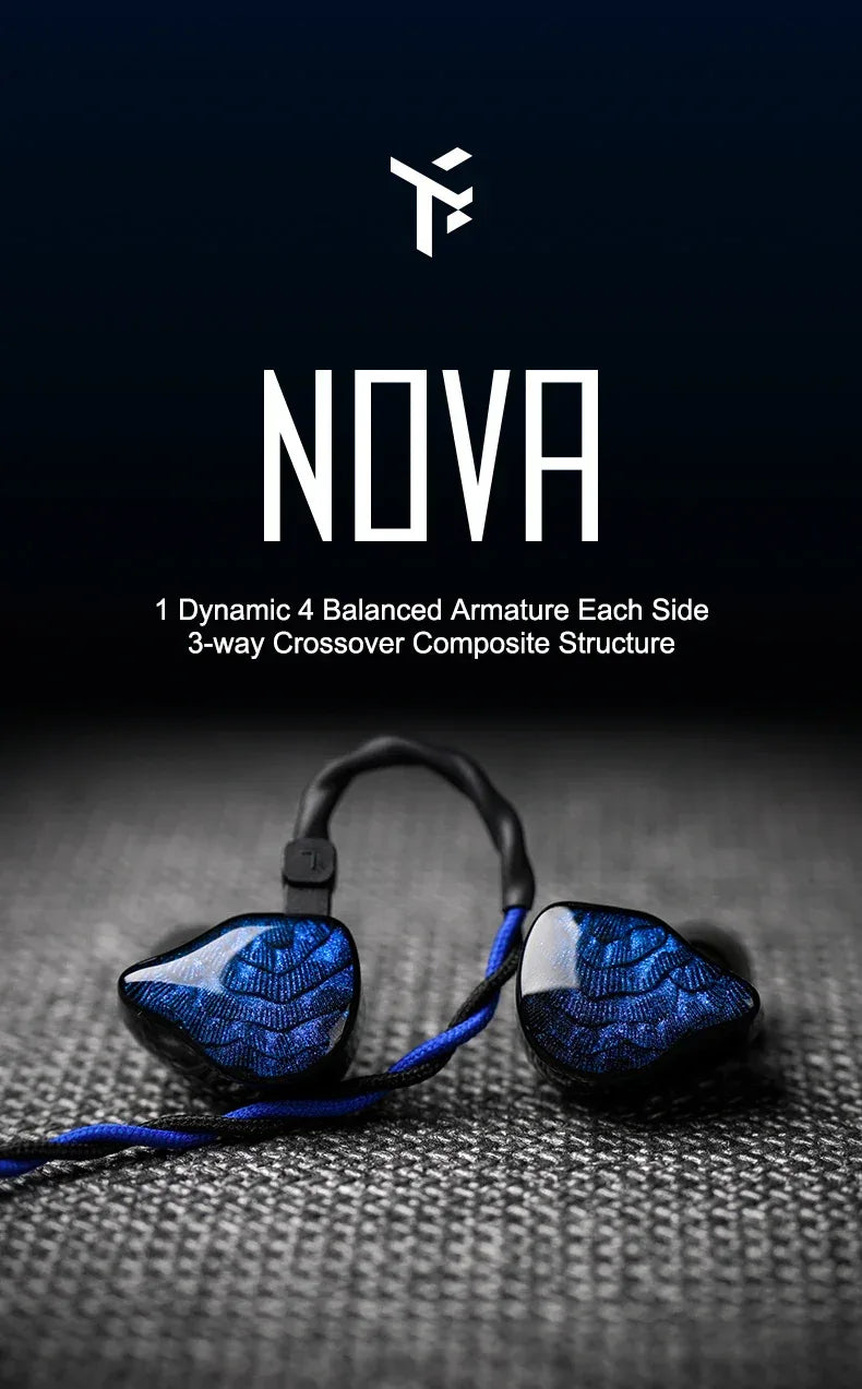 Truthear NOVA 1DD+4BA Wired IEM Earphones by Tidesmit Tidesmit