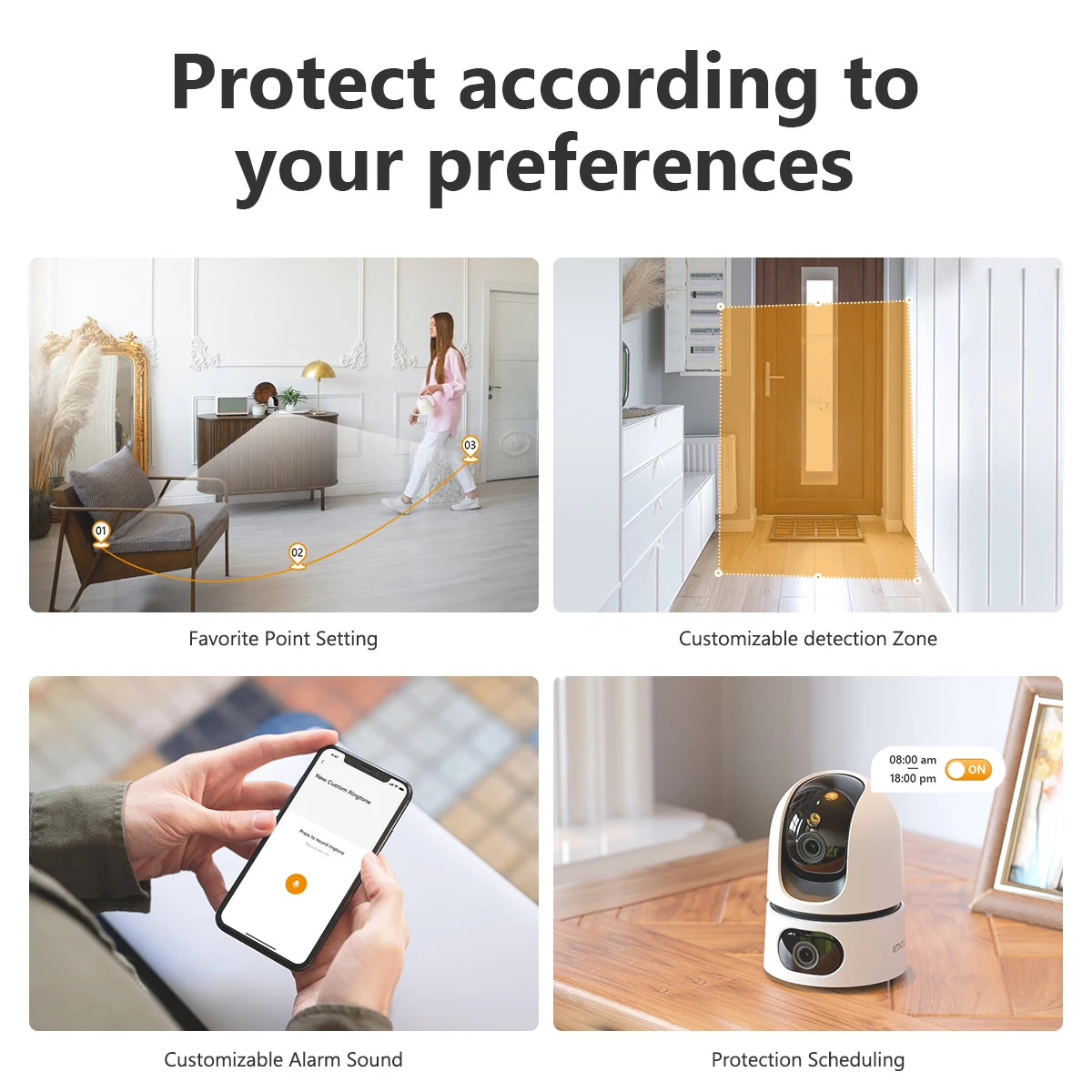 IMOU 360° PTZ Dual Lens IP Camera Human Pet Detection Security Camera Baby Monitor AI Color Night Vision Surveillance wifi Cam