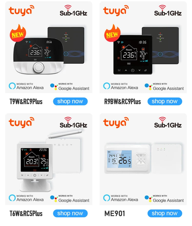 Tuya Smart Home Wifi Thermostat For Underfloor Heating Smart Thermostat Boiler Temperature Controller 220V Alexa Google Home