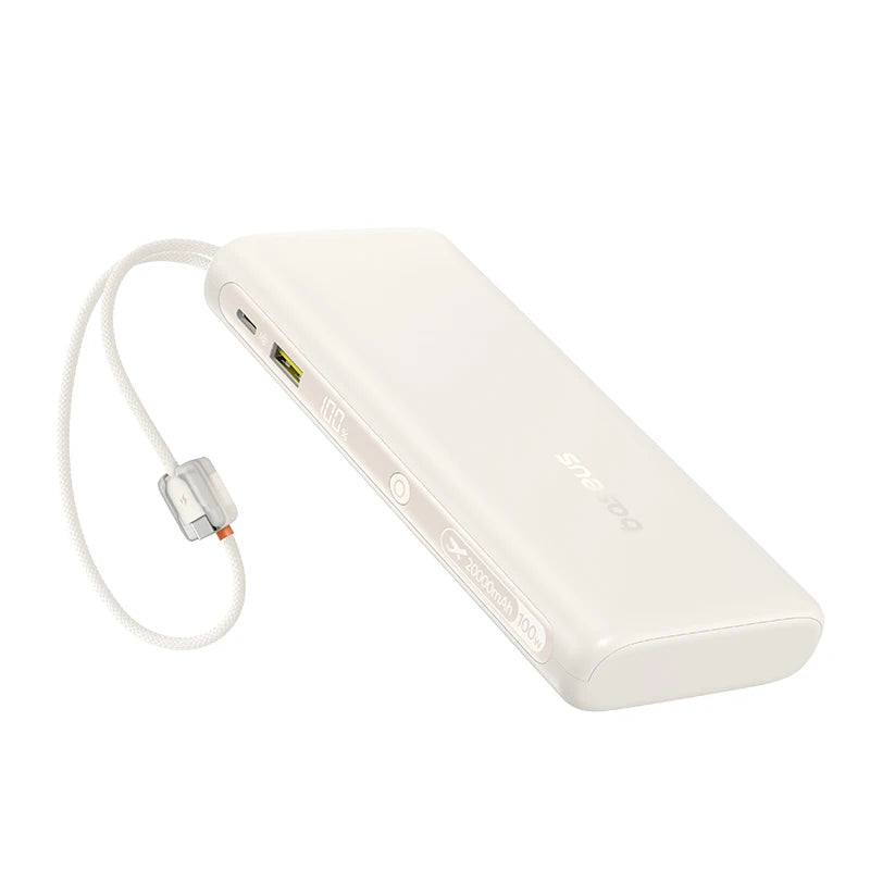 20000mAh 100W Fast Charging Power Bank with Integrated Cables Tidesmit