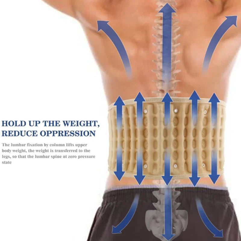 Lumbar Back Decompression Belt – Air Pump Relief Kit for Pain Support Relaxation Treatment Tidesmit