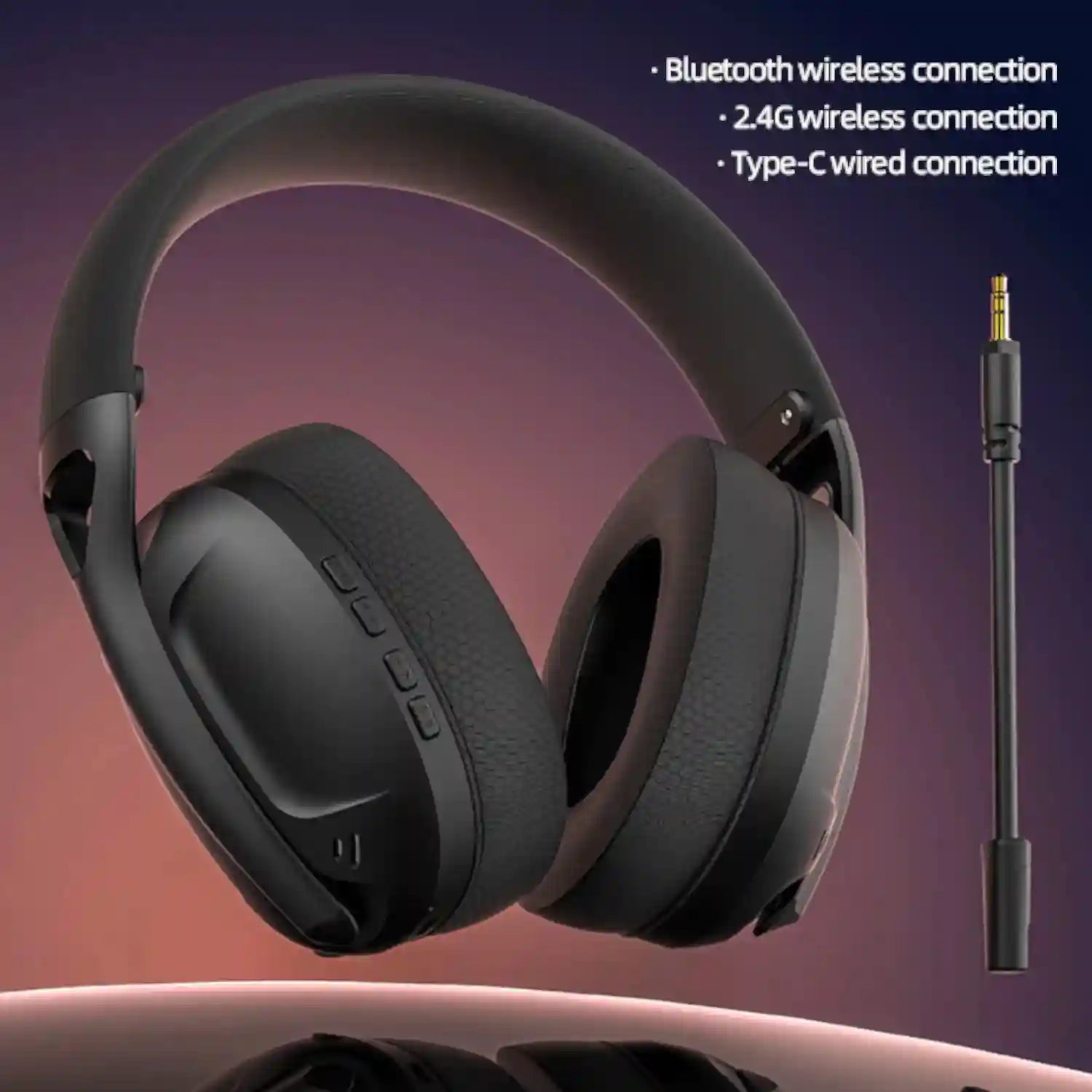 Wireless Gaming Headset 185g – Lightweight Over-Ear Audio L80 Black China Mainland Tidesmit