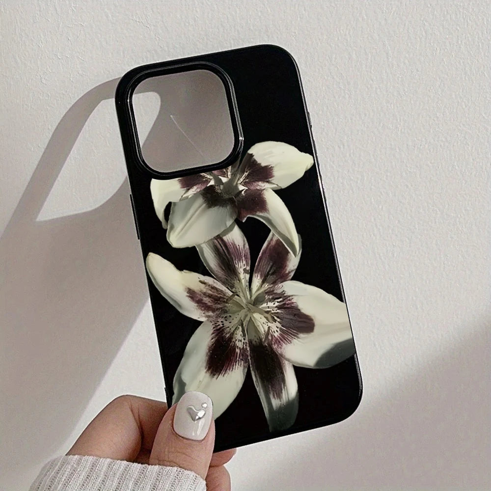 Retro Lily Flower Phone Case: Shock-Absorbing Slim Fit Cover Tidesmit