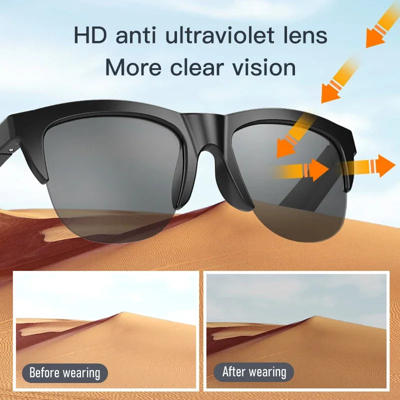 Tidesmit Bluetooth Smart Glasses V5.3 - Wireless Audio & UV Protection Tidesmit