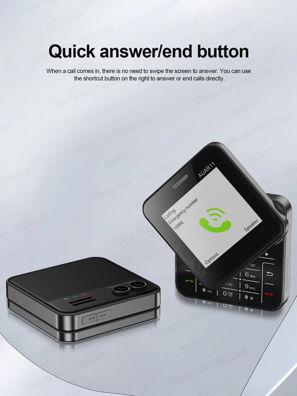 SERVO AUAR11 Rotating Screen Mobile Phone 2G GSM Dual SIM Blacklist Magic Voice FM Radio Speed Dial Torch Mini Sliding Cellphone