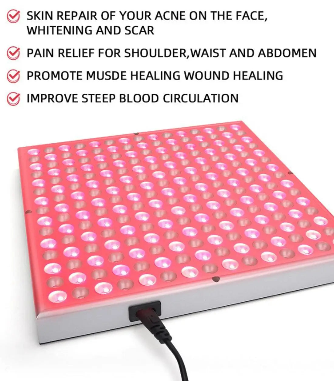 LED Red Light Therapy Panel 660nm 850nm Full Body for Facial Anti Aging Skin Care Beauty Pain Relief Muscles Joint Improve sleep