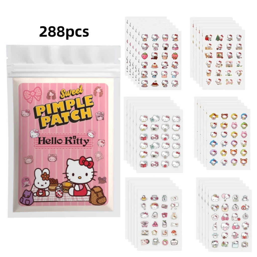 Hello Kitty Hydrocolloid Pimple Patch Acne Spot Cover Waterproof Breathable Invisible for Women Girls Daily Use