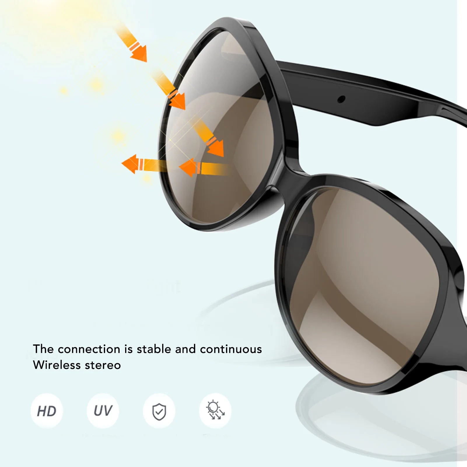 Bluetooth Smart Glasses with Wireless Audio & UV400 Protection Tidesmit