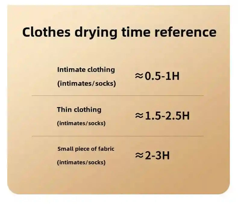 Tidesmit portable foldable clothes dryer, compact electric laundry machine for small apartments and dorms, side view