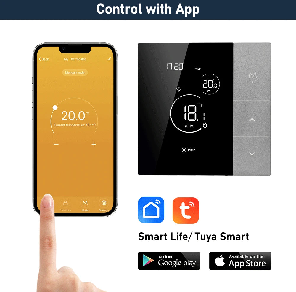 Tuya Wifi Thermostat Smart Home Thermoregulator for Warm Floor Electric Heating Gas Boiler Heating With Google Home/Alexa/Alice