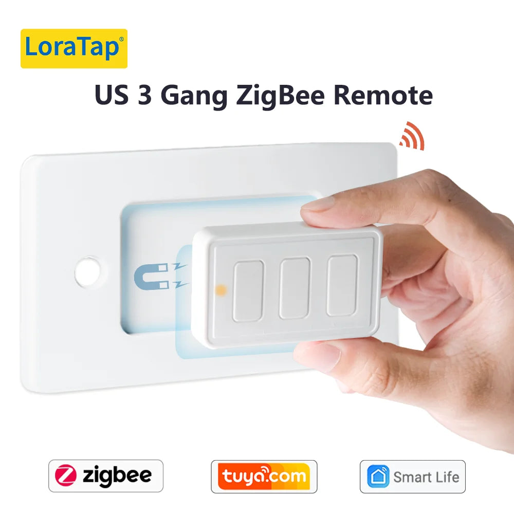 ZigBee Smart Scene Switch Wireless Remote Controller | Tidesmit EU 3 Gang US Remote China Mainland Tidesmit