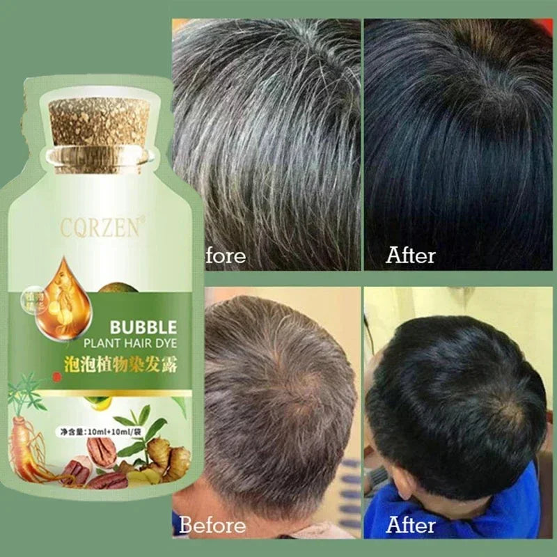 Hair Color Shampoo Cover Gray Hair 5 Minutes Change Hair Color Non-Irritating Hair Dye Shampoo DIY Fashion Hair Color Hair Care