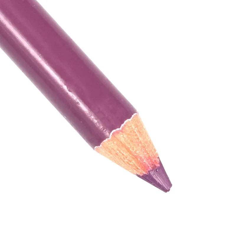 Plum-purple velvet matte lip liner pencil for precise, waterproof lip and eye makeup application.