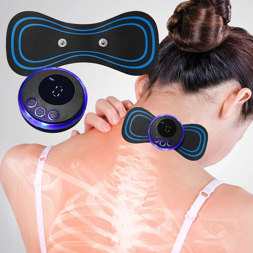 EMS Neck Massager - Portable TENS Pulse Pain Relief Patch for Muscles Body Shaping Massage Equipment Tidesmit