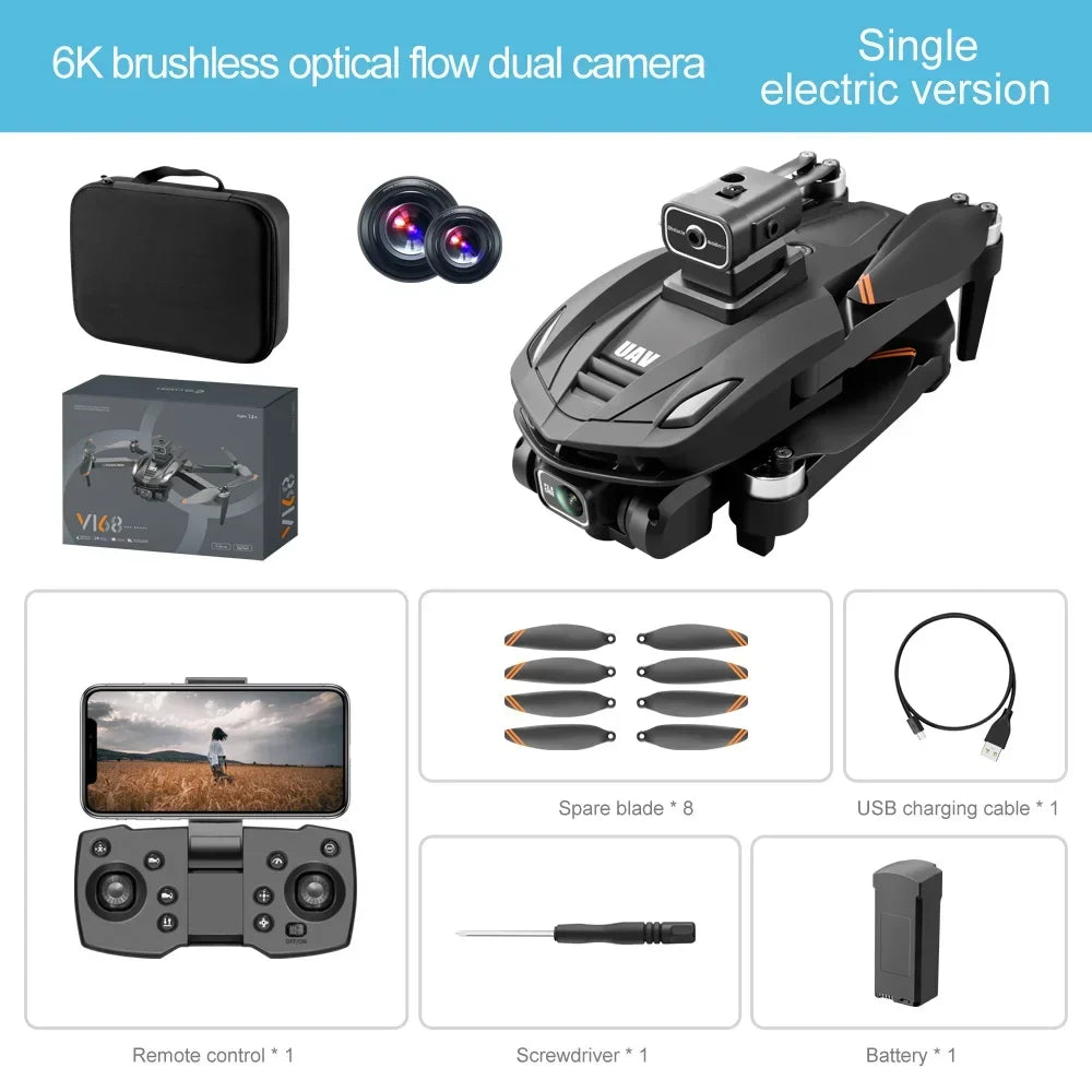 8K GPS Camera Drone with Obstacle Avoidance - Foldable Pro Model 6K battery1 Tidesmit