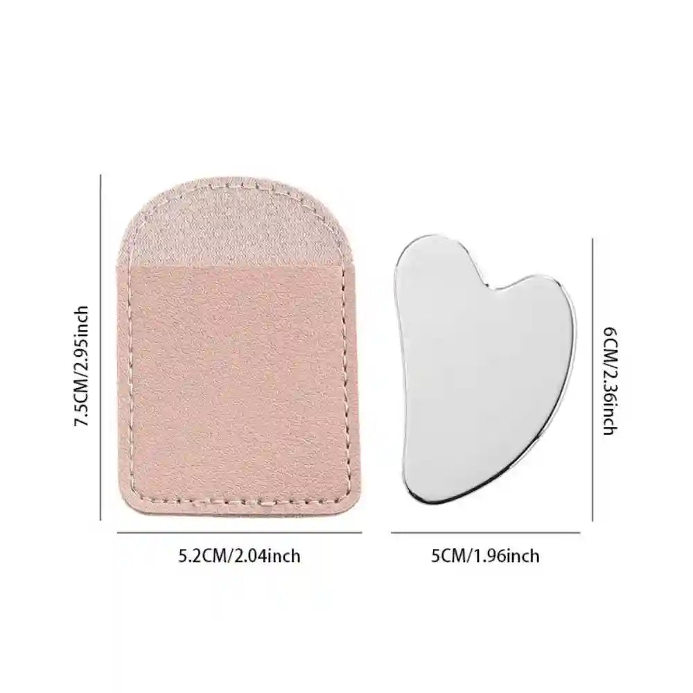 Stainless Steel Gua Sha Face Massager - Ergonomic Heart Shape Tool Eye Massage Instrument Tidesmit