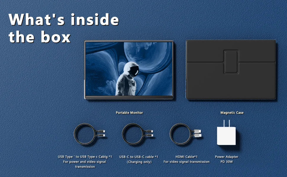 16" 2.5K 165hz 144hz Portable Monitor 1920*1200 16:10 100%sRGB 450Cd/m² Travel Gaming Display for Laptop Switch ps4 ps5 Xbox