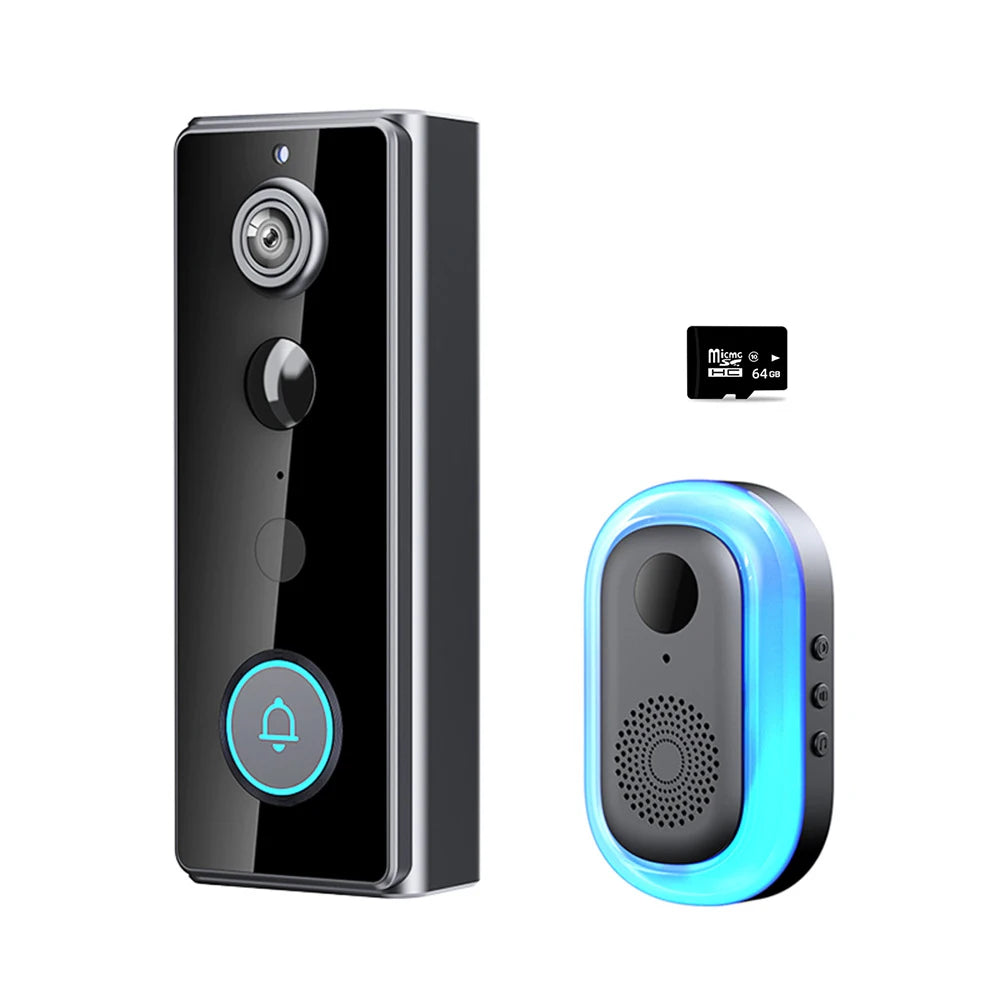 Wireless WIFI FHD Tuya Doorbell IP65 Waterproof Video Intercom with Camera for Home Security PIR Motion Detection Night Vision