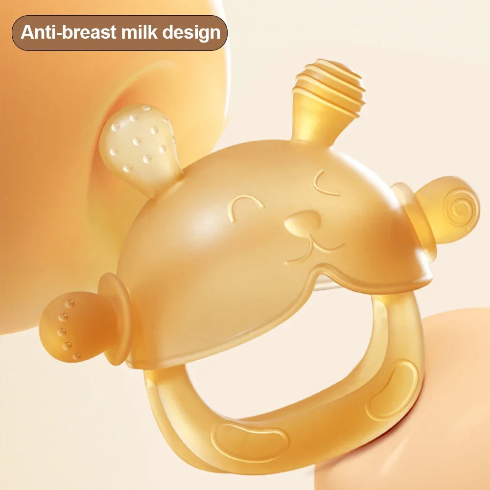 Silicone Teether Silicone Toddler Chew Toys Sensory Toys Anti Drop Wrist Hand Teether Baby Teething Mitten Food-Grade Soothing