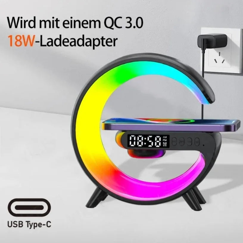 Wireless Portable Bluetooth Speaker with RGB Light and Phone Charger Tidesmit