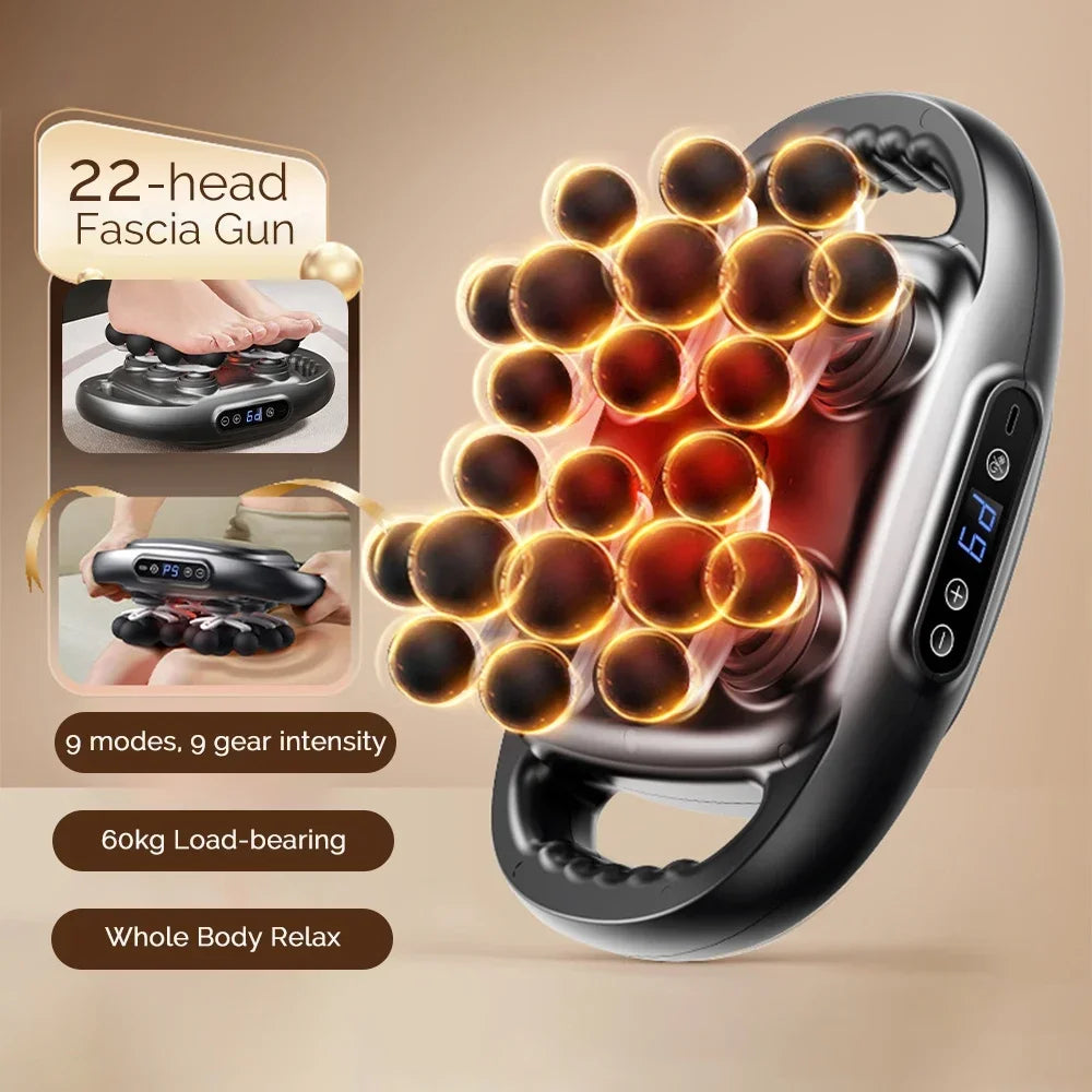Fascia Gun Deep Tissue Massager – 24 Massage Heads – Tidesmit Fascia Gun Tidesmit