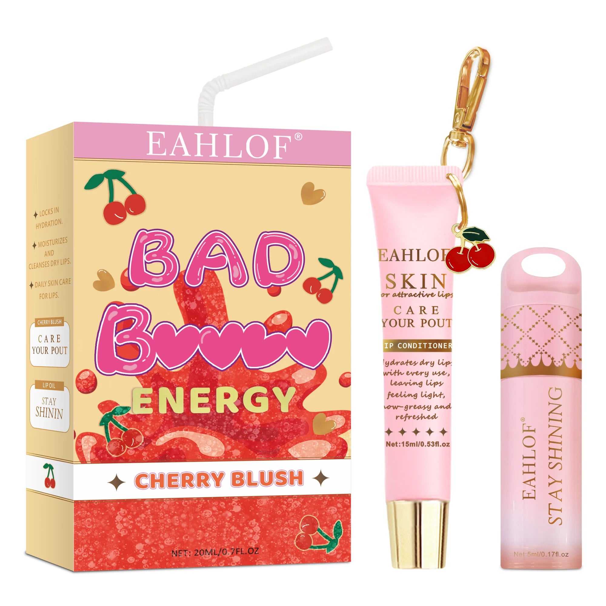Moisturizing Lip Balm Mask - Intensive 15ml Treatment for Dry Lips Lip Care CHERRY BLUSH 15ml Tidesmit