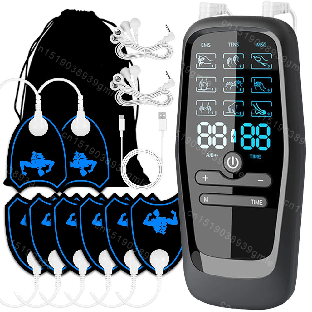 TENS Muscle Stimulator - Electric EMS Body Massager for Pain Relief Body Shaping Massage Equipment Tidesmit