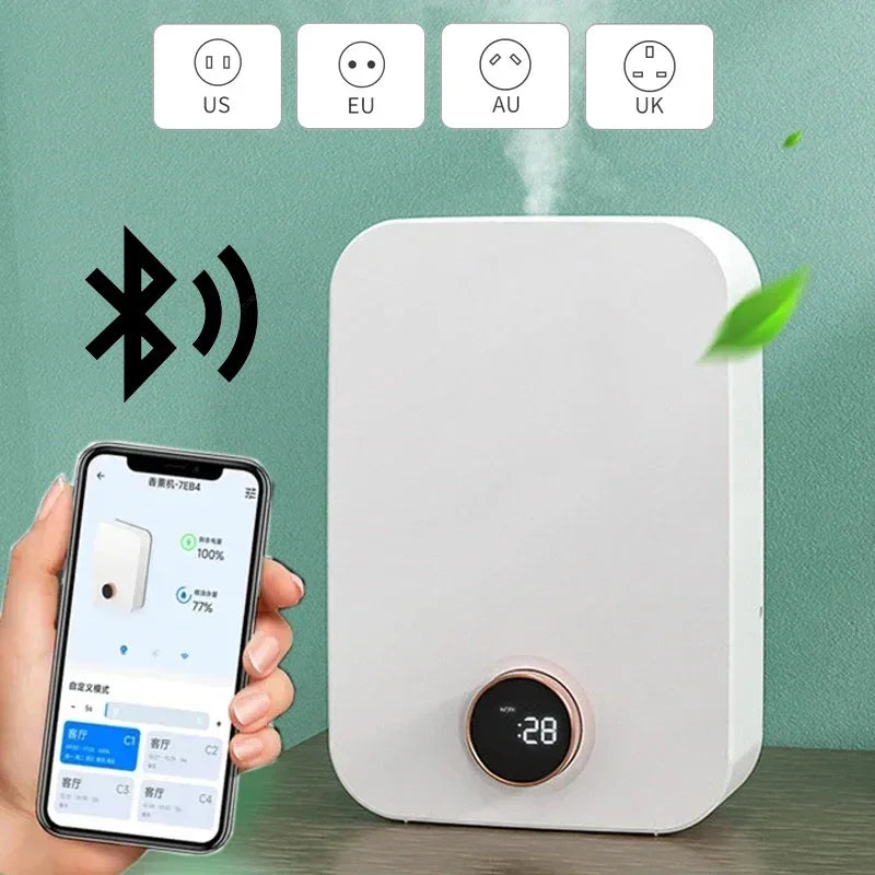 Smart Essential Oil Diffuser Fragrance Aromatherapy Scent Diffuser Machine Air Freshener Waterless Aroma Diffuser for Hotel