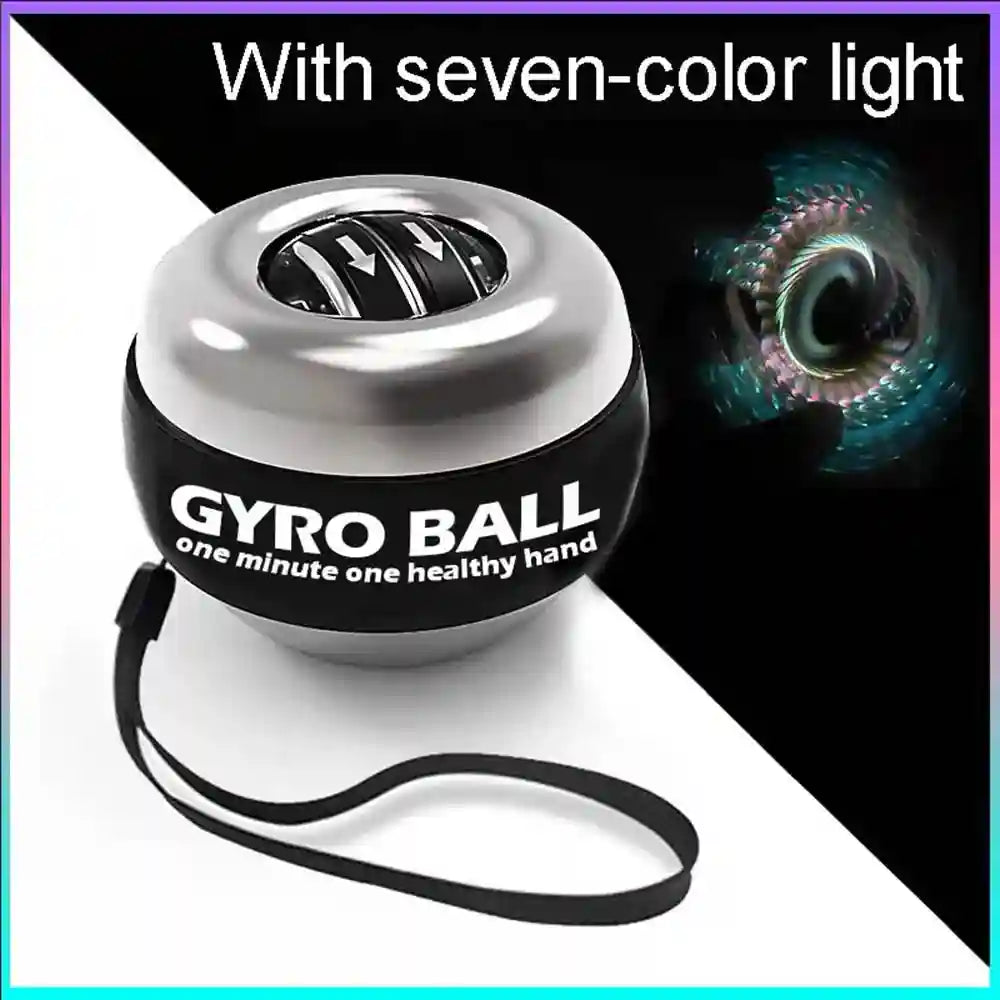 Wrist Strengthener Gyro Ball - Self-Starting Powerball for Forearm Grip Massage Roller With7-colorlight Tidesmit
