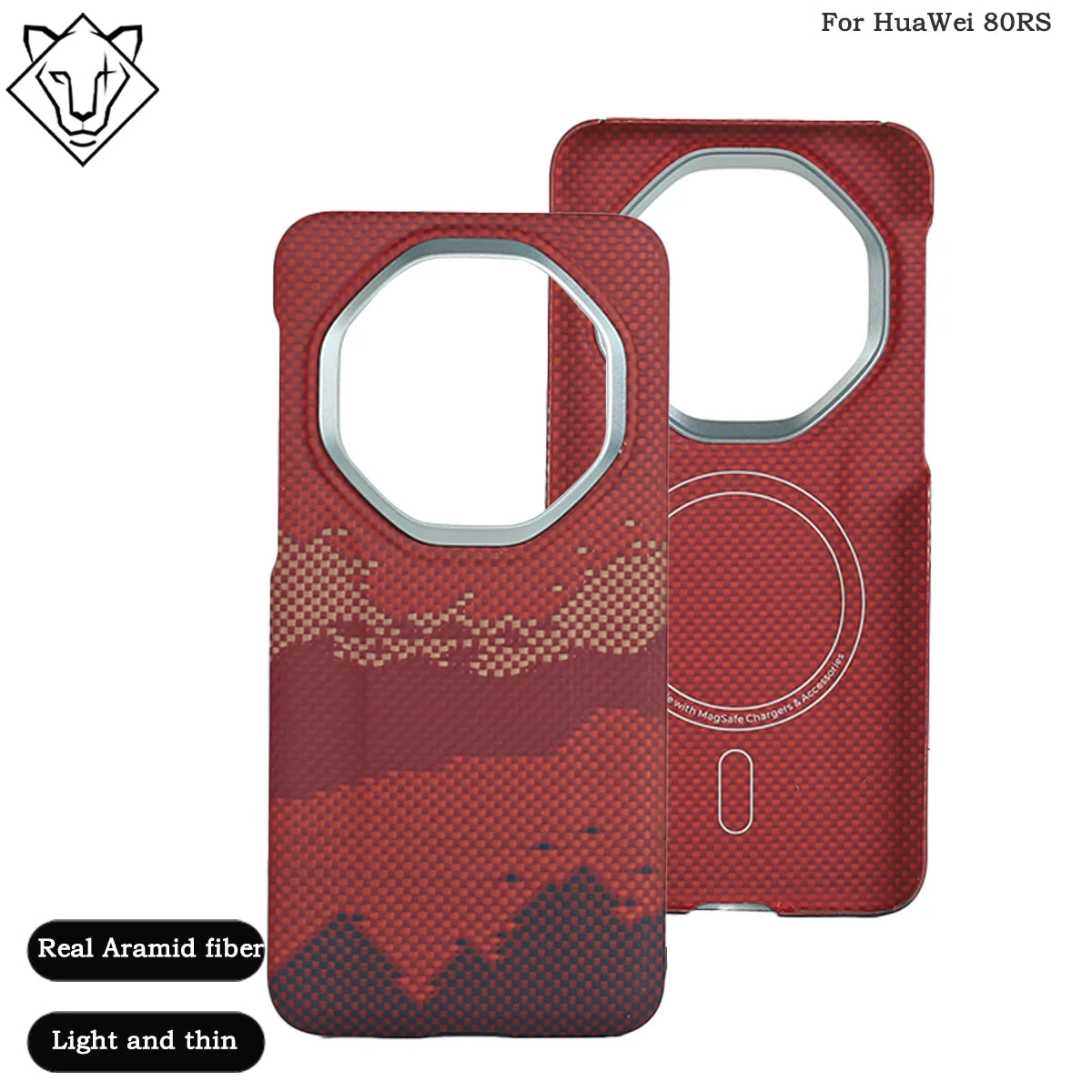 Huawei Mate 80 RS Aramid Fiber Phone Case | Slim Military-Grade Protection Red Huawei Mate 80 RS Tidesmit