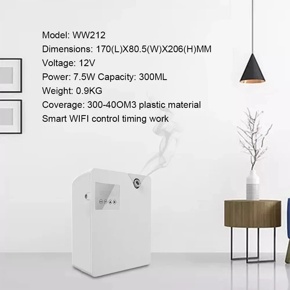 Aroma Diffuser Home Perfume Scent Machine Fragrance Air Freshener Essential Oil Waterless Flavoring Timer WIFI Bluetooth Control