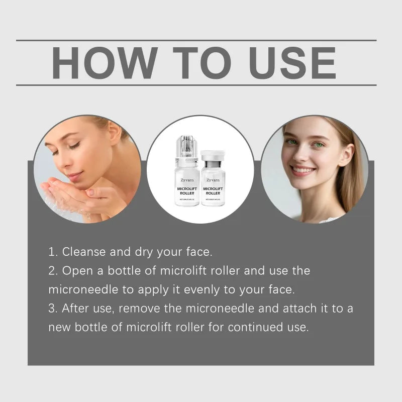 How to use micro infusion serum kit with 0.25mm microneedle facial beauty tool for radiant skin at home.