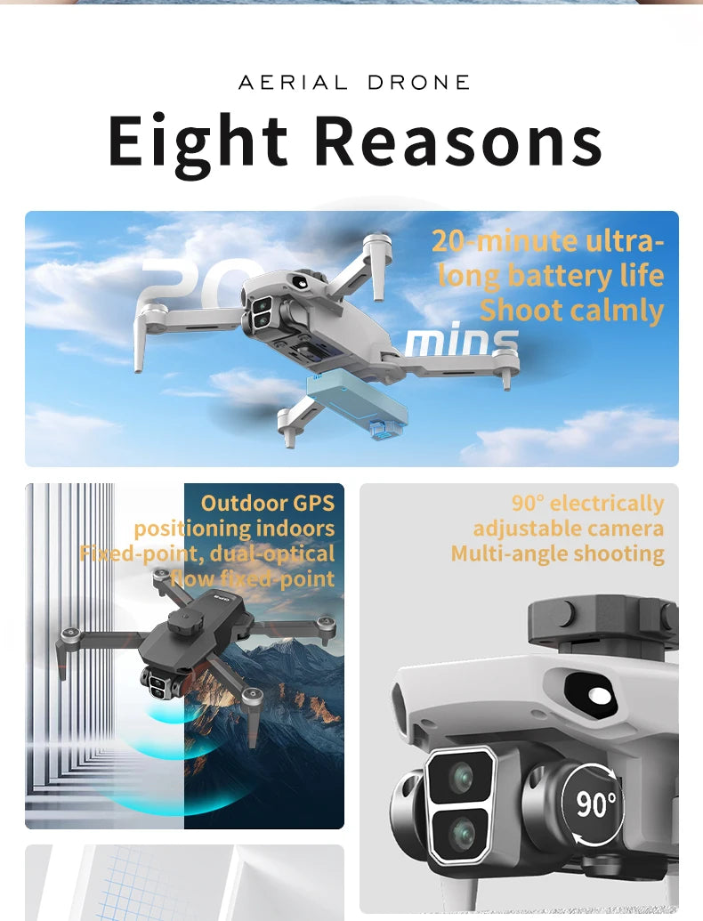 4K GPS Camera Drone with Obstacle Avoidance and EIS - L106-1 Tidesmit