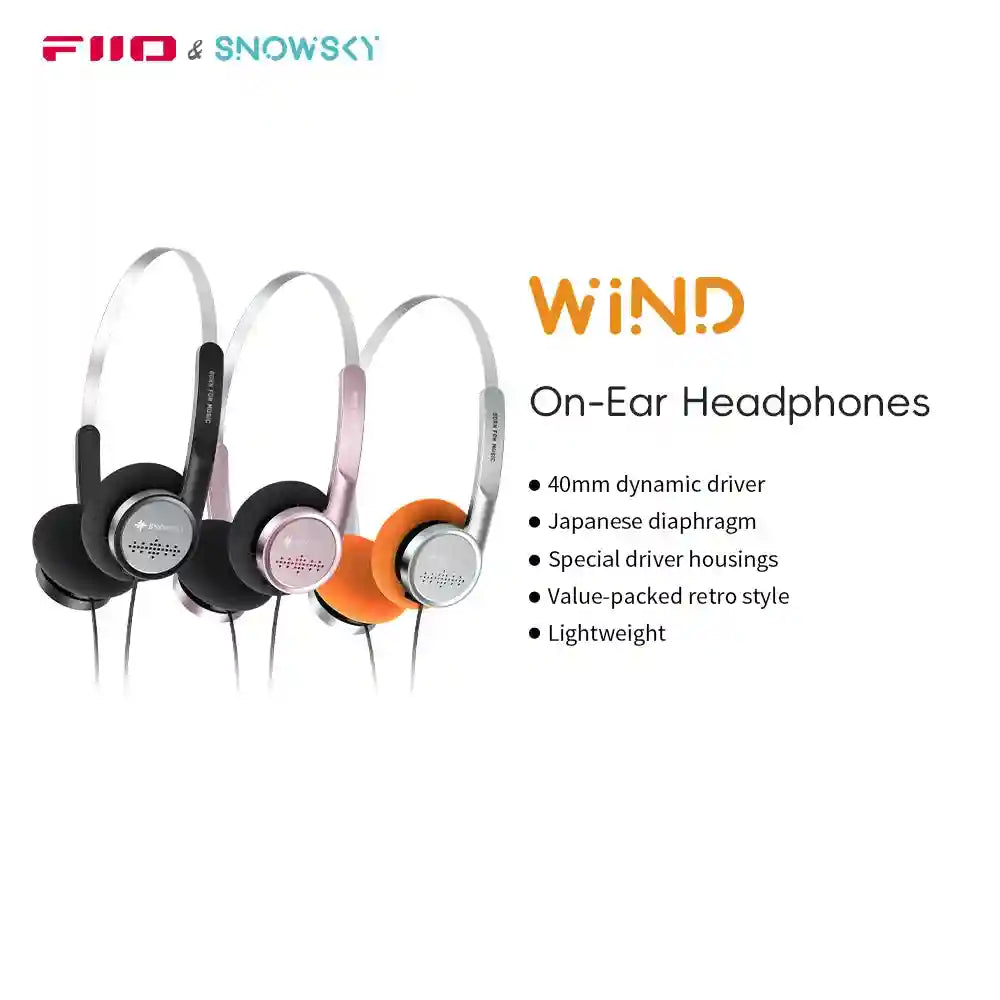 Wired On-Ear Headphones with Mic and 40mm Drivers - Tidesmit Tidesmit