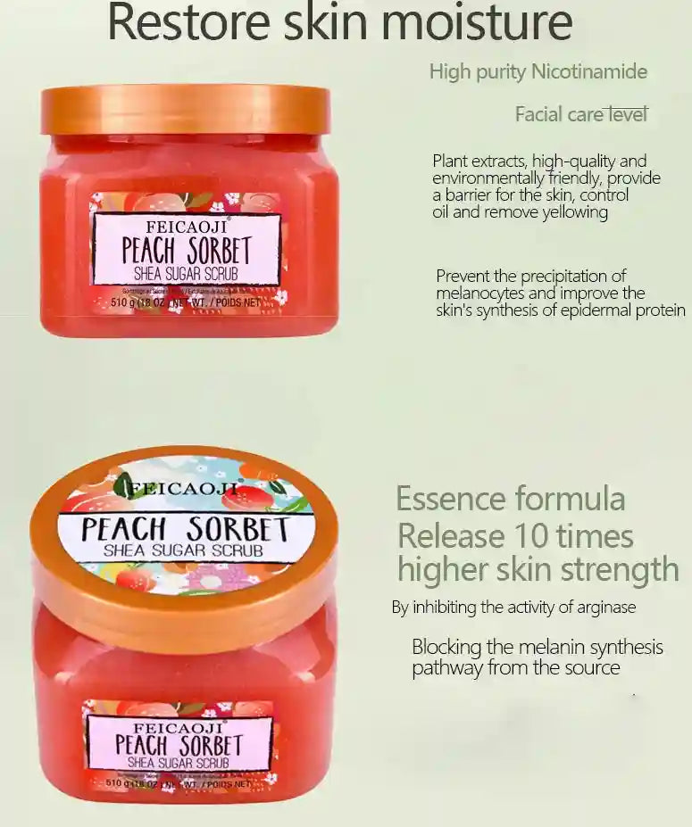 Shea Sugar Body Scrub Exfoliant - Natural Smoothing Treatment Scrubs Treatments Tidesmit
