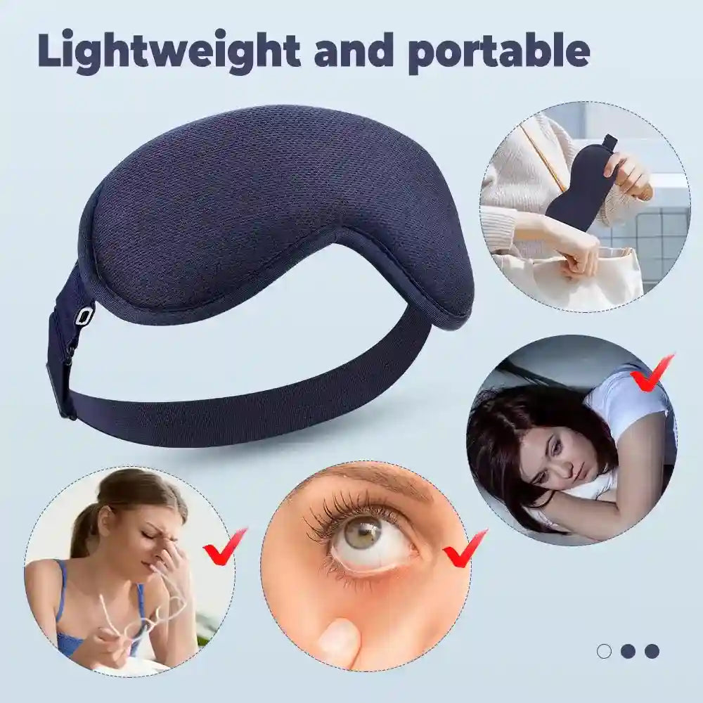 Tidesmit Electric Steam Eye Mask: 3D Rechargeable Heat Massage Therapy Eye Massage Instrument Tidesmit